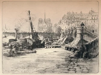 Notre-Dame en de Quai de Bethune, 1915