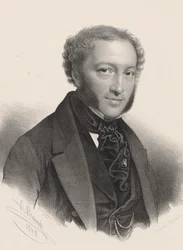 Portret van pianist en componist Ignaz Moscheles 1794-1870, 1848