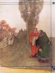 Binnenpaginaontwerp, uit Tales from Shakespeare uitgegeven door Ward Lock & Co Ltd, 1930-40s