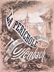 Affiche voor ‘La Périchole’, een operette van Jacques Offenbach (1819-80), Henri Meilhac (1830-97) en Ludovic Halévy (1834-1908), 1868
