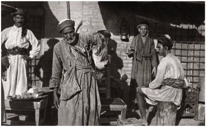 De gratis distributie van koud drinkwater, Irak, 1925