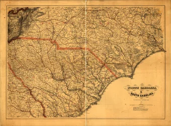 633.600. LC Civil War Maps (2e ed.), 305a.4 Algemene kaart. Autoriteiten gebruikt bij het maken van de kaart staan onder de titel vermeld. Statenamen, grenzen en spoorwegen zijn in rood overgedrukt. Beschrijving afgeleid van gepubliceerde bibliografie. Ook