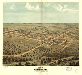 Vogelvlucht van Californië, Moniteau Co., Missouri 1869. LOC 73693471