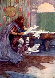 Alfred vond veel plezier in lezen, 9e eeuw, 1905