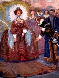 Snel zijn mantel uittrekkend gooide hij deze op de grond, 1581, 1905