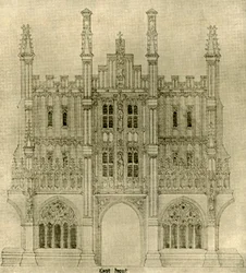 Architecturale tekening: Oostgevel, 1833-1834, 1906