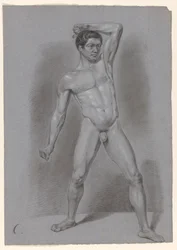 Staand mannelijk naakt, van voren gezien