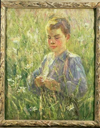 Jongen in de weide
