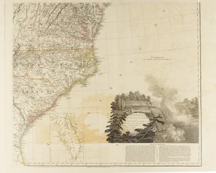 Een kaart van de Verenigde Staten van Noord-Amerika