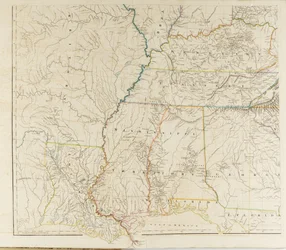 Een kaart van de Verenigde Staten van Noord-Amerika