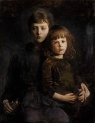 Broer en zus Mary en Gerald Thayer, 1889