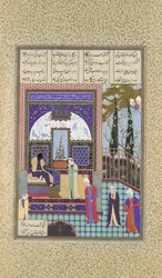 Siyavush Beschuldigd door Sudaba voor Kai Kavus, Folio 163v