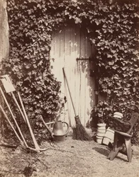 Porte de ferme de Marlotte (Doorway with Garden Implements),c. 1860 (photo)