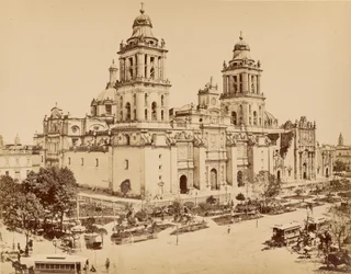 Mexicaanse uitzichten. Mexico. De kathedraal.