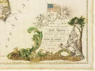 De eerste nationale kaart van Amerika, 1784