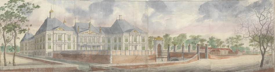 Het Huis te Honselaersdijk en omgeving, over het voorplein te zien
