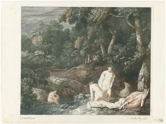 Diana en haar nimfen, badend in een rivier