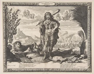 Oorlogsverklaring aan Spanje door Lodewijk XIII: De koning als Hercules