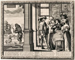 Vertrek van de Verloren Zoon (gravure)