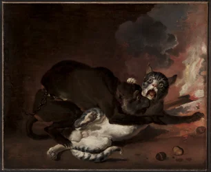 De aap en de kat, waarschijnlijk 1670s