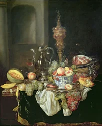 Stilleven: Banquey Piece (olieverf op paneel)
