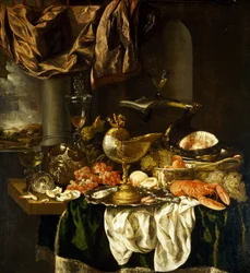 Stilleven met landschap, 1650s