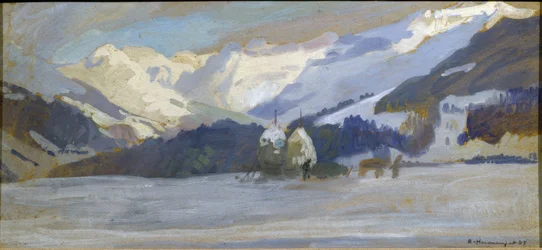 Besneeuwd landschap bij de Diablerets