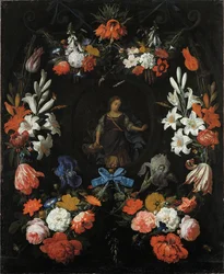 Guirlande van bloemen, ca 1675