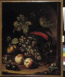 Stilleven van Fruit en Dieren