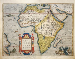 Kaart van Afrika, uit Theatrum Orbis Terrarum door Abraham Ortelius