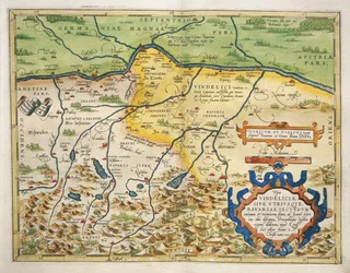 Kaart van Beieren, Duitsland, uit Theatrum Orbis Terrarum door Abraham Ortelius