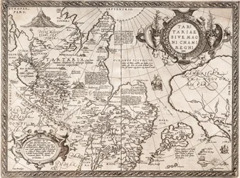 Kaart van Rusland uit: Theatrum Orbis Terrarum, 1598
