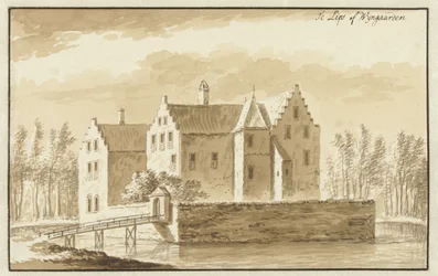 Gezicht op kasteel Te Lips of Wijngaarden