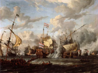 De zeeslag bij Texel