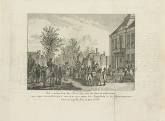 Aanbieden van de sleutels van de stad aan Lodewijk Napoleon, 1808
