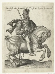 Duitse ruiter-commandant