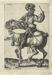 Duitse tamboer te paard