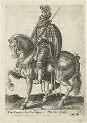 Franse edelman te paard