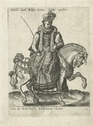 Nederlandse edelvrouw te paard