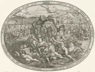 Neptunus met nereïden en tritons: het element water