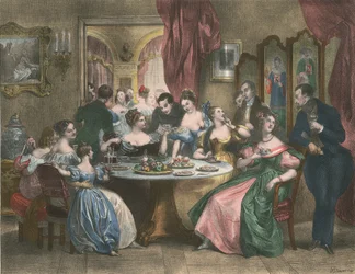 Le The, Theekransje (kleurenlitho)