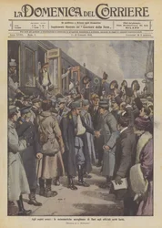 De enthousiaste ontvangst van Bari voor de gewonde Servische officieren