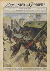 Grote jacht in een Frans dorp