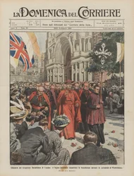 Sluiting van het Eucharistisch Congres in Londen, de pauselijke legaat geeft de zegen