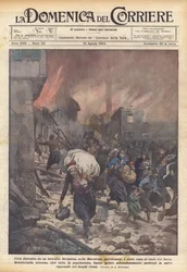 Stad verwoest door brand