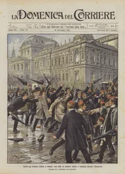 Tegen de Italiaanse studenten in Wenen, een gevecht tussen Italiaanse en Duitse studenten voor de universiteit