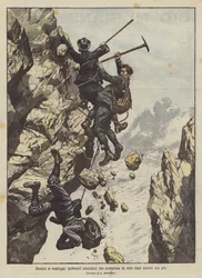 Ramp in de bergen, universiteitsprofessoren die duizend meter naar beneden vallen tijdens een excursie