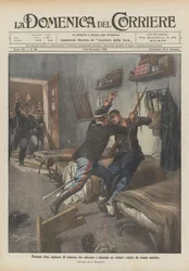 Heldhaftigheid van een infanteriekapitein die een soldaat met moordzucht ontwapent