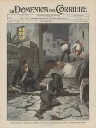 Ongelukkig heldendom, carabinieri en bersaglieri die misdadigers confronteren bij Palermo