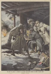 De ogen die de artillerie leiden, in een van onze observatieposten tijdens een duel van zware kalibers